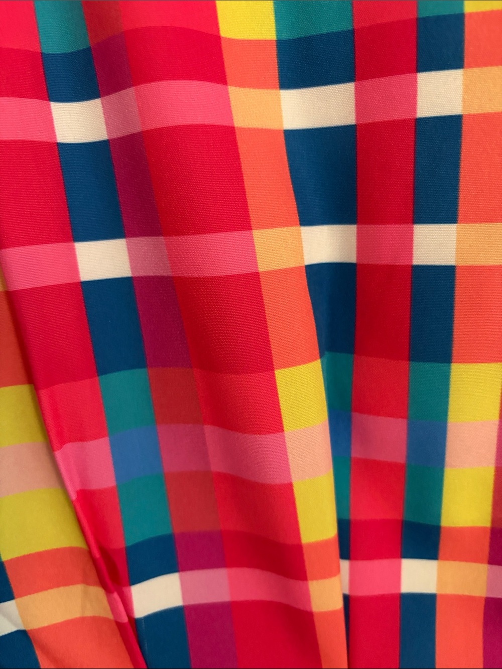 Colorful Plaid Button-up Dress - Picture 3 of 4